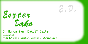 eszter dako business card